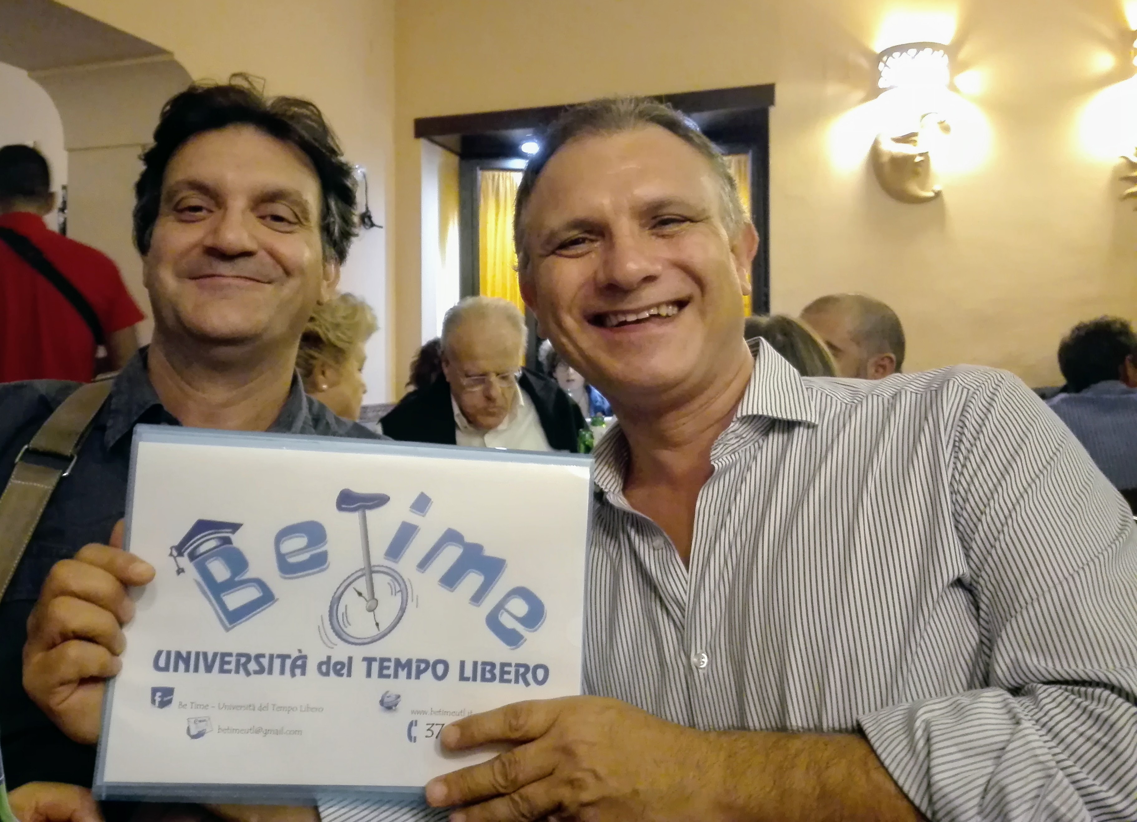 Il Presidente Amodio D'Amodio ed il segretario Osvaldo Saltarelli di BeTime al museo di Capodimonete