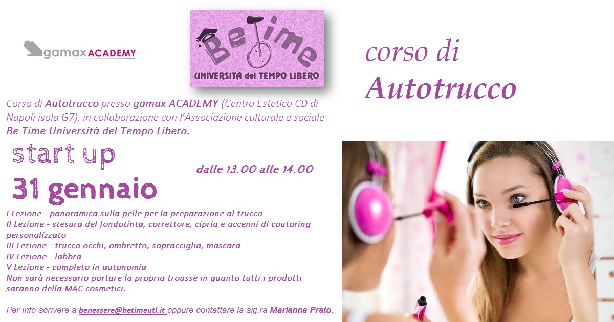 Be Time - Corso di Autotrucco 2018