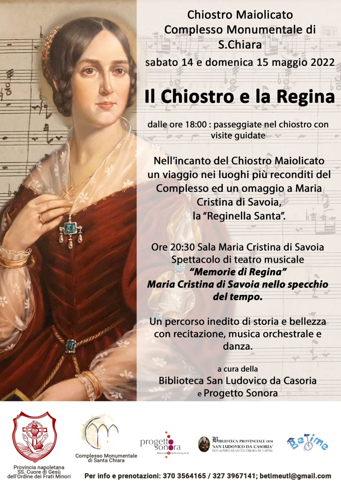 14-15 maggio: un weekend per Maria Cristina di Savoia, la "Reginella Santa"